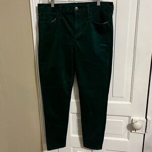 J. Crew Mercantile Corduroy Skinny Pants Jeans Green Size 31 W1